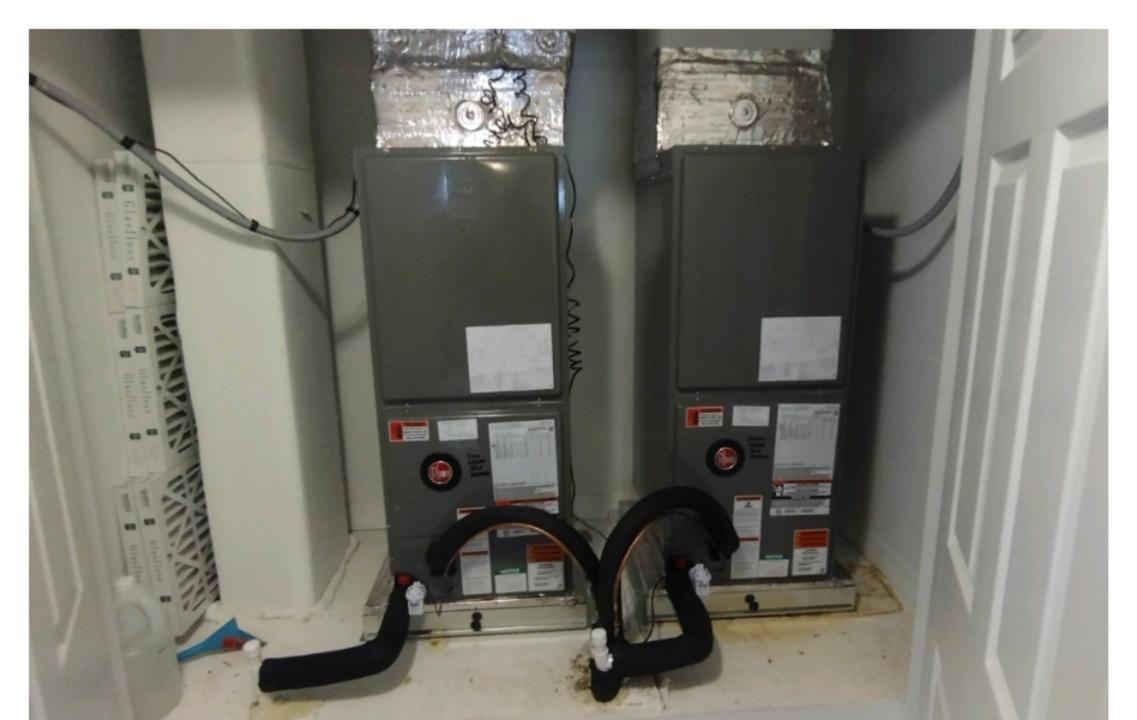 AC installation in Columbia TN — two indoor air handlers