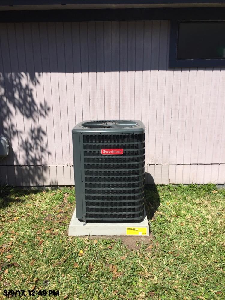 AC installation in Columbia TN — outdoor condenser
