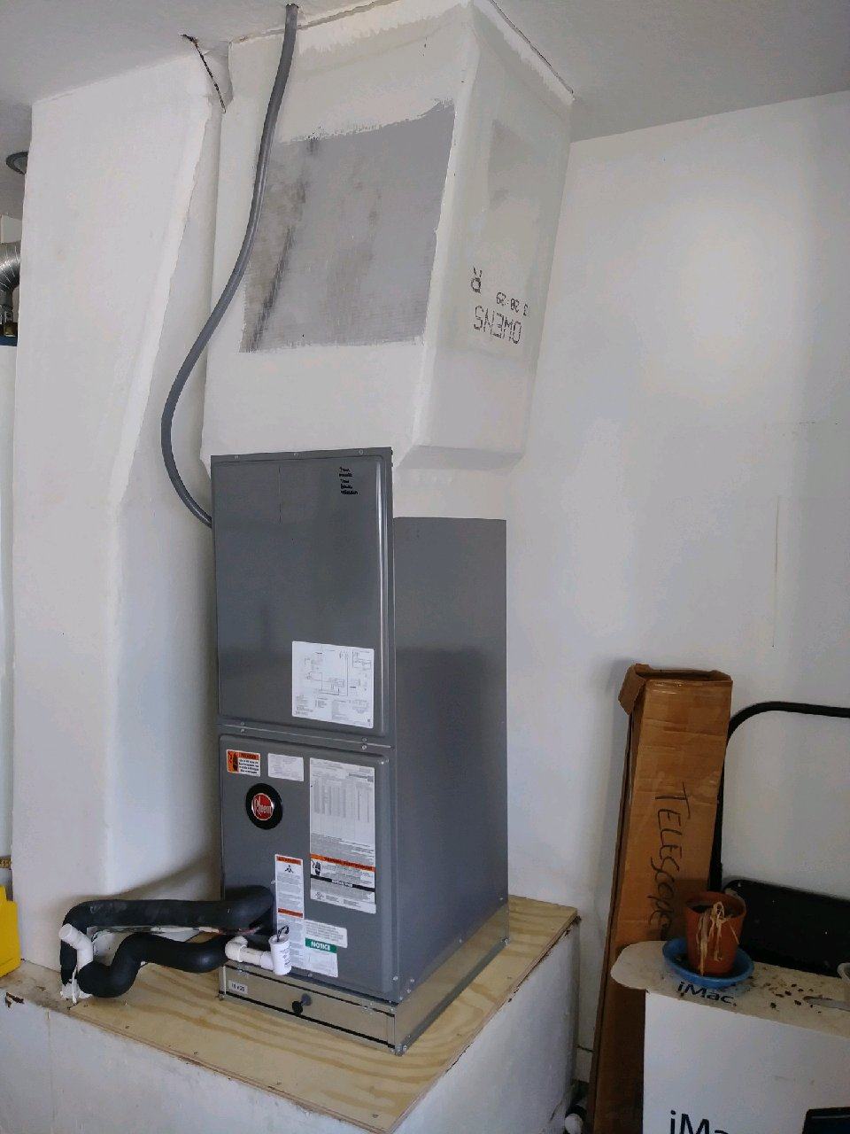 AC installation in Columbia TN — indoor air handler
